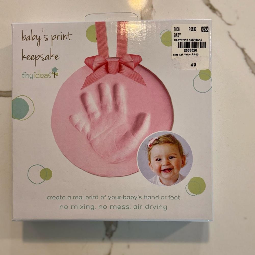 NWT Pink baby hand print kit. Tiny ideas
